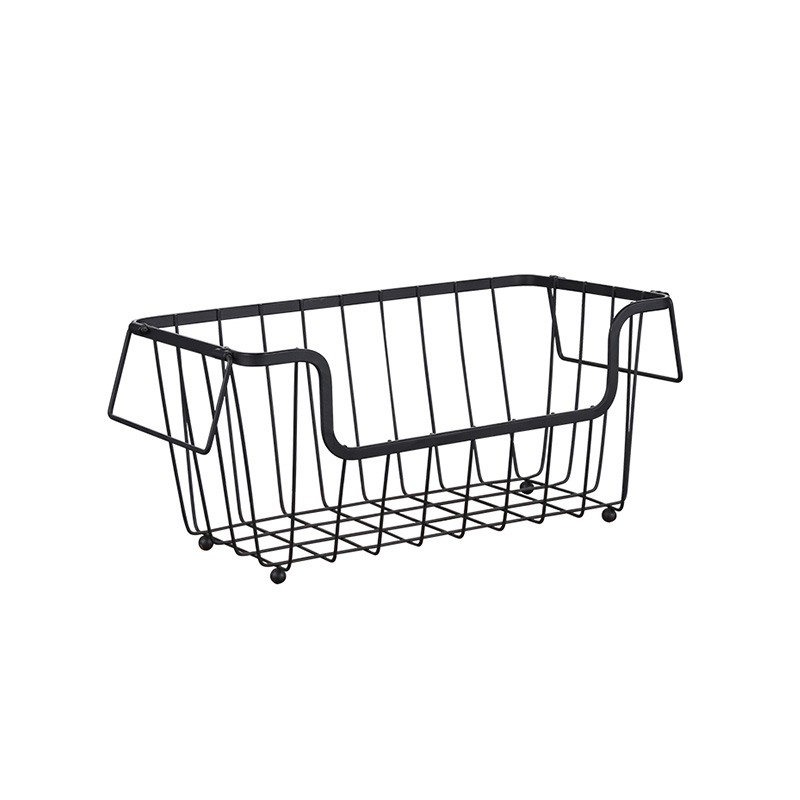 Strip Wrought Iron Storage Basket