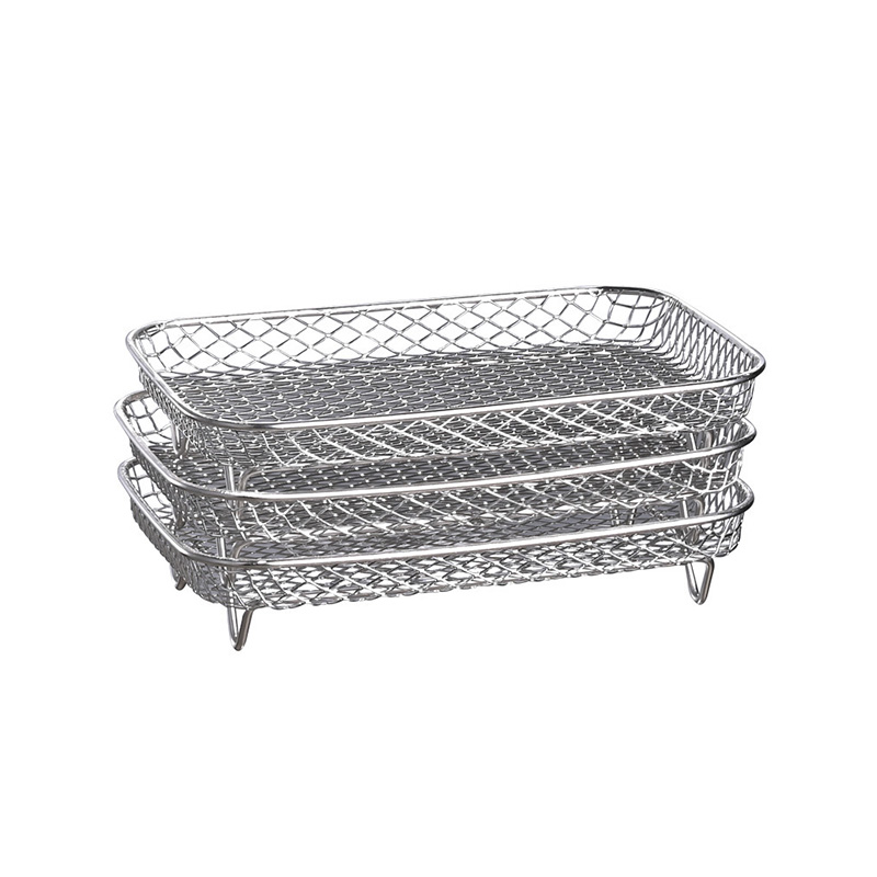 3-Layer Rectangular Stainless Steel Furniture